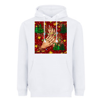 White christmas nails and trees with leopard and plaid seamless pattern bbs Heavyweight Hoodie - BundleAndBundleShop