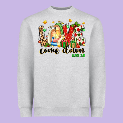 Love Came Down Luke 2 11 Heavyweight Sweatshirt Designed By Texasbilliewilder