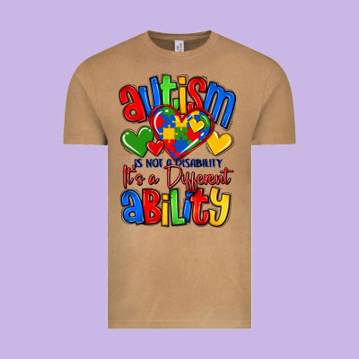 Autism Is Not A Disability It's A Different Abilit Vintage Tee Designed By Lillyallendesigns