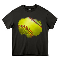 Asphalt leopard softball patch Heavy Core Tee - Jasminsmagicworld
