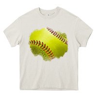 Cream leopard softball patch Heavy Core Tee - Jasminsmagicworld