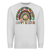 Dove Grey Happy Easter Rainbow Premium Sweatshirt - BundleAndBundleShop