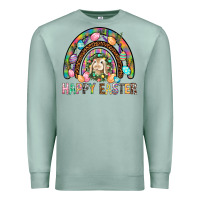 Seafoam Happy Easter Rainbow Premium Sweatshirt - BundleAndBundleShop