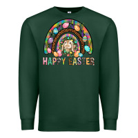 Sports Green Happy Easter Rainbow Premium Sweatshirt - BundleAndBundleShop