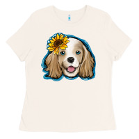 Bone cocker spaniel sunflower Ladies Tee - Jasminsmagicworld