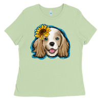 Matcha cocker spaniel sunflower Ladies Tee - Jasminsmagicworld