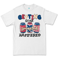 White getting star spangled hammered Premium Tee - MaliasSmallBusiness