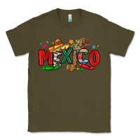 Army Green colorful mexico collage Classic Tee - LillyAllenDesigns
