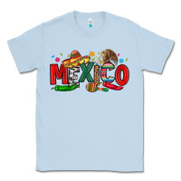 Dusty Blue colorful mexico collage Classic Tee - LillyAllenDesigns