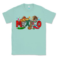 Seafoam colorful mexico collage Classic Tee - LillyAllenDesigns