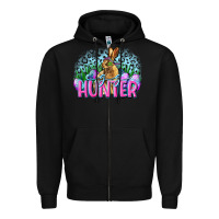 Black Egg hunter Easter Day Zipper Hoodie - CowGirlArtShop