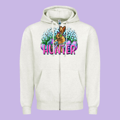 Egg Hunter Easter Day Zipper Hoodie Designed By Cowgirlartshop
