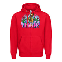 Red Egg hunter Easter Day Zipper Hoodie - CowGirlArtShop