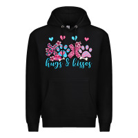 Black xoxo hugs and kisses paws olivia Premium Hoodie - OliviaCreatesArt
