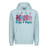 Blue Mist xoxo hugs and kisses paws olivia Premium Hoodie - OliviaCreatesArt