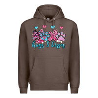 Coffee xoxo hugs and kisses paws olivia Premium Hoodie - OliviaCreatesArt