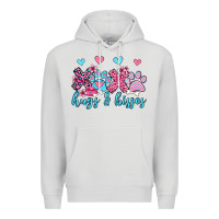 Dove Grey xoxo hugs and kisses paws olivia Premium Hoodie - OliviaCreatesArt