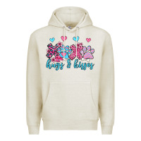 Oatmeal Heather xoxo hugs and kisses paws olivia Premium Hoodie - OliviaCreatesArt
