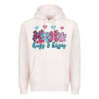 Pale Pink xoxo hugs and kisses paws olivia Premium Hoodie - OliviaCreatesArt