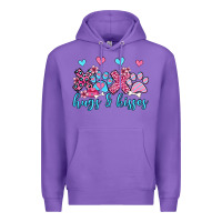 Purple xoxo hugs and kisses paws olivia Premium Hoodie - OliviaCreatesArt