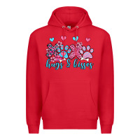 Red xoxo hugs and kisses paws olivia Premium Hoodie - OliviaCreatesArt