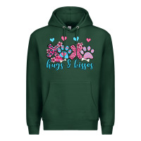 Sports Green xoxo hugs and kisses paws olivia Premium Hoodie - OliviaCreatesArt
