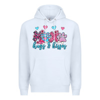 White xoxo hugs and kisses paws olivia Premium Hoodie - OliviaCreatesArt
