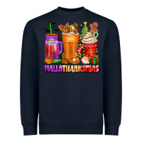Navy hallothanksmas coffee cups Heavyweight Sweatshirt - texasbilliewilder
