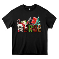 Black Christmas nurse Heavy Core Tee - AdoDesignShop