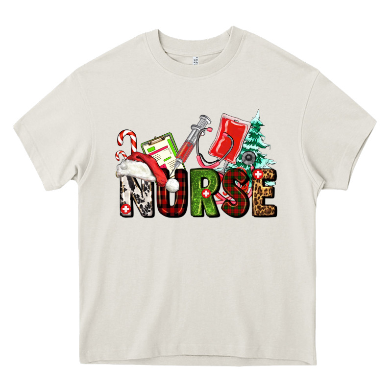 Christmas Nurse Heavy Core Tee by AdoDesignShop | Teevron