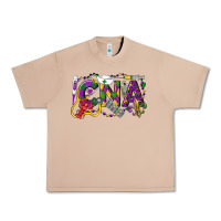 Burro CNA Certified Nursing Assistant Mardi Gras Urban Heavy Tee - LillyAllenDesigns