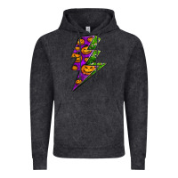 Vintage Black halloween lightning bolt Vintage Hoodie - BundleAndBundleShop