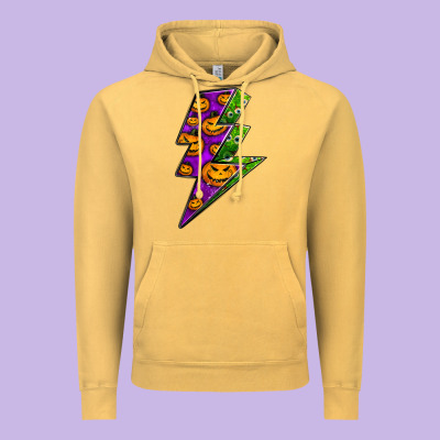 Halloween Lightning Bolt Vintage Hoodie Designed By Bundleandbundleshop