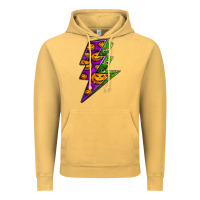 Vintage Mustard halloween lightning bolt Vintage Hoodie - BundleAndBundleShop