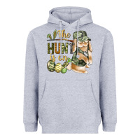 Heather Grey The Hunt Is On Heavyweight Hoodie - BundleAndBundleShop