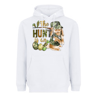 White The Hunt Is On Heavyweight Hoodie - BundleAndBundleShop