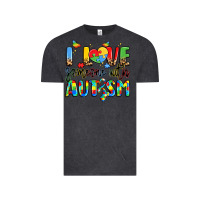 Vintage Black i love someone with autism Vintage Tee - LillyAllenDesigns