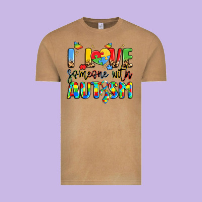 I Love Someone With Autism Vintage Tee Designed By Lillyallendesigns