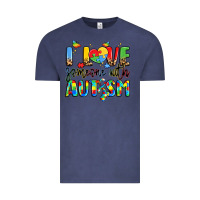 Vintage Denim i love someone with autism Vintage Tee - LillyAllenDesigns