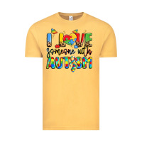 Vintage Mustard i love someone with autism Vintage Tee - LillyAllenDesigns