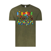 Vintage Olive i love someone with autism Vintage Tee - LillyAllenDesigns