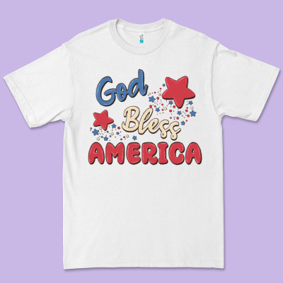 God Bless America Premium Tee Designed By Maliassmallbusiness