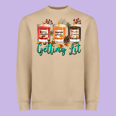 Candles With Fall Getting Lit Heavyweight Sweatshirt Designed By Texasbilliewilder
