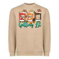 Mushroom Candles with Fall Getting Lit Heavyweight Sweatshirt - texasbilliewilder