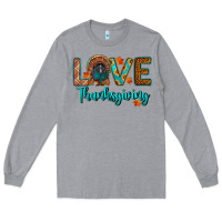 Heather Grey love thanksgiving turkey Long Sleeve Tee - RanaPortraitStore