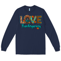 Navy love thanksgiving turkey Long Sleeve Tee - RanaPortraitStore
