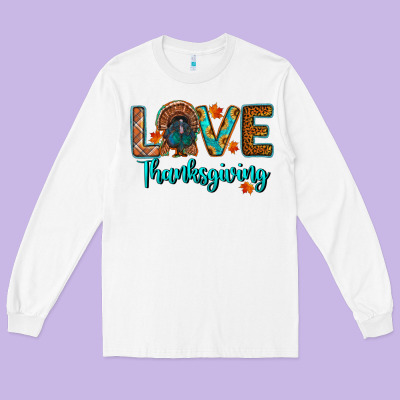 Love Thanksgiving Turkey Long Sleeve Tee Designed By Ranaportraitstore