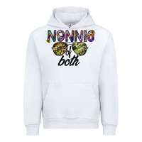 White nonnie of both Urban Hoodie - CowhideDigitalArt