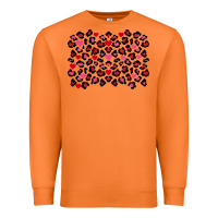 Carrot valentines day leopard and heart background Premium Sweatshirt - FaDigitalArtStudio
