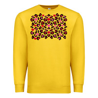 Lemon valentines day leopard and heart background Premium Sweatshirt - FaDigitalArtStudio